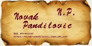 Novak Pandilović vizit kartica